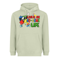 Matcha Living an au-some life Autism Awareness Day Heavyweight Hoodie - FaDigitalArtStudio