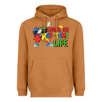 Meerkat Living an au-some life Autism Awareness Day Heavyweight Hoodie - FaDigitalArtStudio