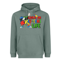 Sage Living an au-some life Autism Awareness Day Heavyweight Hoodie - FaDigitalArtStudio