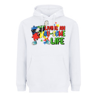 White Living an au-some life Autism Awareness Day Heavyweight Hoodie - FaDigitalArtStudio