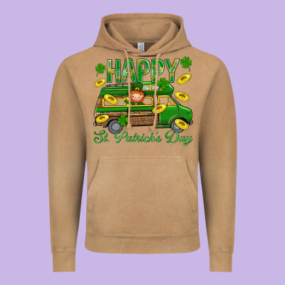 Happy St. Patricks Day Vintage Hoodie Designed By Bundleandbundleshop