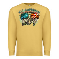 Antique Gold All American boy 4th of july Premium Sweatshirt - FaDigitalArtStudio