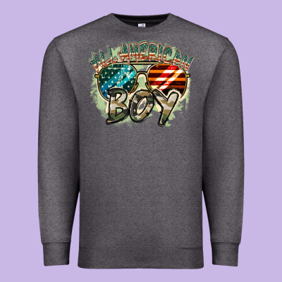 All American Boy 4th Of July Premium Sweatshirt Designed By Fadigitalartstudio