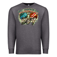Charcoal Heather All American boy 4th of july Premium Sweatshirt - FaDigitalArtStudio