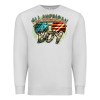 Dove Grey All American boy 4th of july Premium Sweatshirt - FaDigitalArtStudio