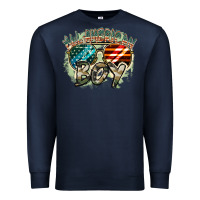 Navy All American boy 4th of july Premium Sweatshirt - FaDigitalArtStudio