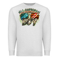 Oatmeal Heather All American boy 4th of july Premium Sweatshirt - FaDigitalArtStudio