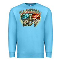 Ocean Blue All American boy 4th of july Premium Sweatshirt - FaDigitalArtStudio