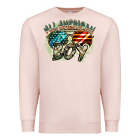 Pale Pink All American boy 4th of july Premium Sweatshirt - FaDigitalArtStudio