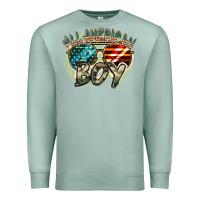 Seafoam All American boy 4th of july Premium Sweatshirt - FaDigitalArtStudio