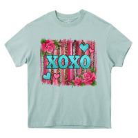 Arona xoxo valentines day leopard glitter brushstroke Heavy Core Tee - Jasminsmagicworld
