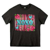 Asphalt xoxo valentines day leopard glitter brushstroke Heavy Core Tee - Jasminsmagicworld