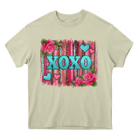 Mossy xoxo valentines day leopard glitter brushstroke Heavy Core Tee - Jasminsmagicworld