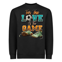 Black For the love of the game Soccer Heavyweight Sweatshirt - NancyCooperArtShop