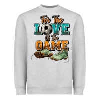 Heather Grey For the love of the game Soccer Heavyweight Sweatshirt - NancyCooperArtShop