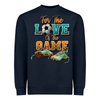 Navy For the love of the game Soccer Heavyweight Sweatshirt - NancyCooperArtShop