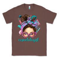 Chestnut Messy Bun Cosmetologist Bbs Classic Tee - BundleAndBundleShop