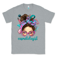 Heather Grey Messy Bun Cosmetologist Bbs Classic Tee - BundleAndBundleShop