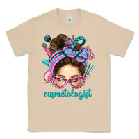 Mushroom Messy Bun Cosmetologist Bbs Classic Tee - BundleAndBundleShop