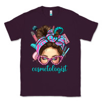 Plum Messy Bun Cosmetologist Bbs Classic Tee - BundleAndBundleShop