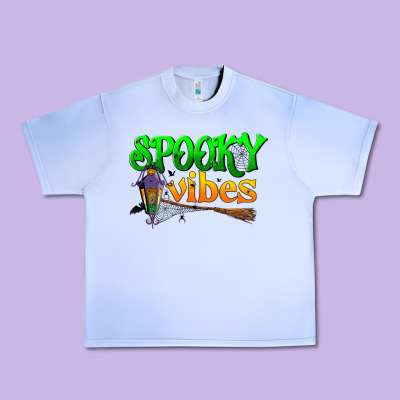 Spooky Vibes Urban Heavy Tee Designed By Bundleandbundleshop
