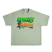 Oil Green spooky vibes Urban Heavy Tee - BundleAndBundleShop