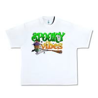 White spooky vibes Urban Heavy Tee - BundleAndBundleShop