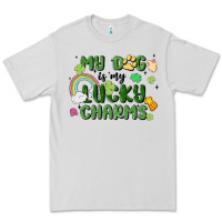 Dove Grey my dog is my lucky charms Premium Tee - MaliasSmallBusiness