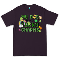 Plum my dog is my lucky charms Premium Tee - MaliasSmallBusiness