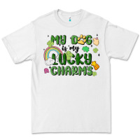 White my dog is my lucky charms Premium Tee - MaliasSmallBusiness