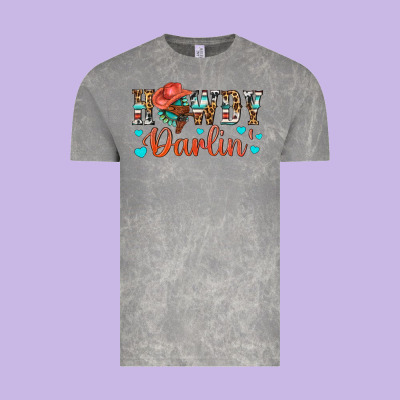 Western Howdy Darlin Vintage Tee Designed By Bundleandbundleshop