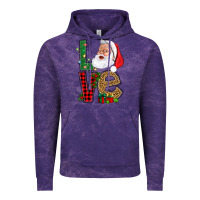 Cloud Purple Love With Santa Portrait Vintage Hoodie - BundleAndBundleShop