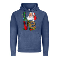 Vintage Denim Love With Santa Portrait Vintage Hoodie - BundleAndBundleShop