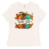 Bone pumpkin hello fall Ladies Tee - NancyCooperArtShop