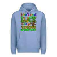 Colony Blue St. Patrick's I dont need luck i have got Jesus Premium Hoodie - OliviaCreatesArt