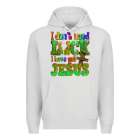 Dove Grey St. Patrick's I dont need luck i have got Jesus Premium Hoodie - OliviaCreatesArt