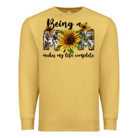 Antique Gold Being a mom makes my life complete Mother's Day Premium Sweatshirt - FaDigitalArtStudio