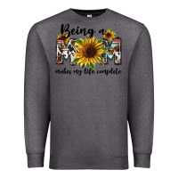 Charcoal Heather Being a mom makes my life complete Mother's Day Premium Sweatshirt - FaDigitalArtStudio