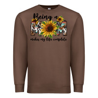 Chestnut Being a mom makes my life complete Mother's Day Premium Sweatshirt - FaDigitalArtStudio