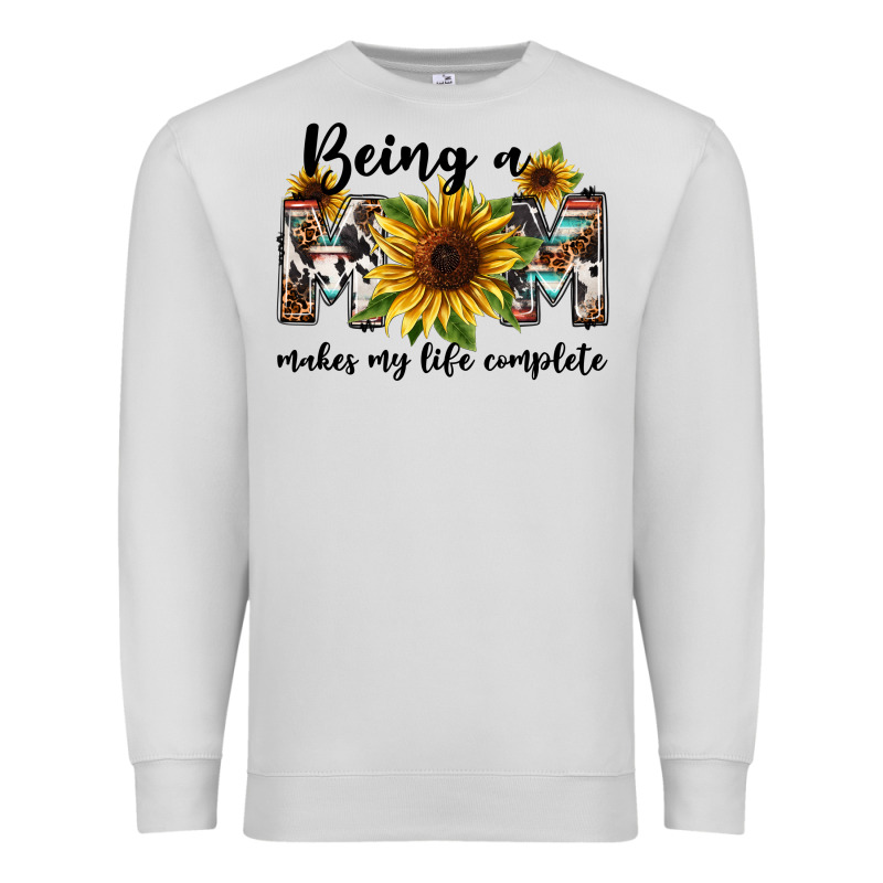 Being A Mom Makes My Life Complete Mother's Day Premium Sweatshirt by FaDigitalArtStudio | Teevron