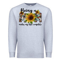 Heather Grey Being a mom makes my life complete Mother's Day Premium Sweatshirt - FaDigitalArtStudio