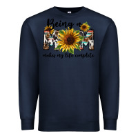 Navy Being a mom makes my life complete Mother's Day Premium Sweatshirt - FaDigitalArtStudio
