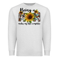 Oatmeal Heather Being a mom makes my life complete Mother's Day Premium Sweatshirt - FaDigitalArtStudio