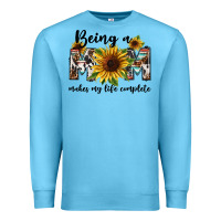 Ocean Blue Being a mom makes my life complete Mother's Day Premium Sweatshirt - FaDigitalArtStudio