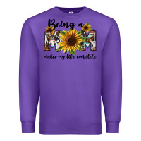 Purple Being a mom makes my life complete Mother's Day Premium Sweatshirt - FaDigitalArtStudio