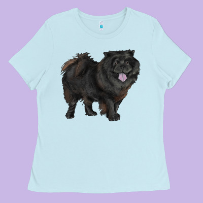 Black Chow Chow Ladies Tee Designed By Ranaportraitstore