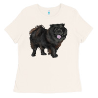 Bone black chow chow Ladies Tee - RanaPortraitStore