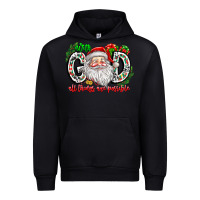 Black with god all things are possible santa Urban Hoodie - CowhideDigitalArt