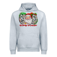 Heather Grey with god all things are possible santa Urban Hoodie - CowhideDigitalArt