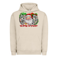 Pigment French Oak with god all things are possible santa Urban Hoodie - CowhideDigitalArt
